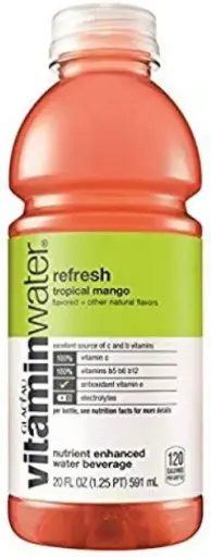 [Temp-INT-00526] ****VITAMIN WATER 20OZ/12PK (TROPICAL MANGO)