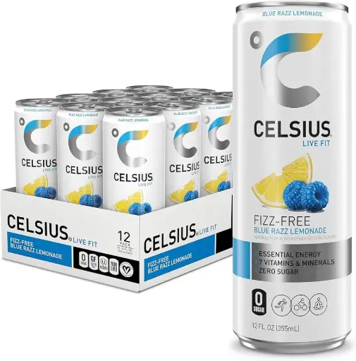 [Temp-INT-01674] CELSIUS ENERGY 12OZ/12PK (FIZZ FREE BLUE RAZZ LEMONADE)