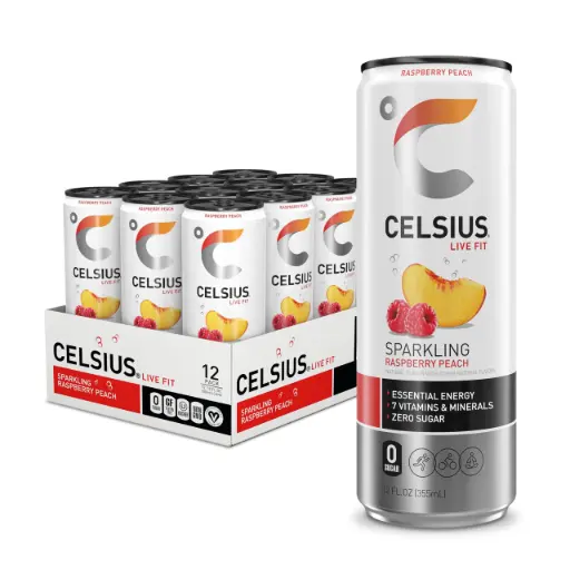 [Temp-INT-01676] CELSIUS ENERGY 12OZ/12PK (RASPBERRY PEACH)