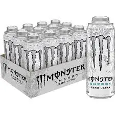 MONSTER ENERGY 24OZ/12PK (ZERO ULTRA) (WHITE)