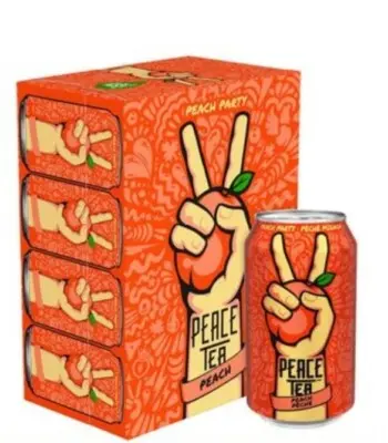 PEACE PEACHY TEA CAN 24/12OZ